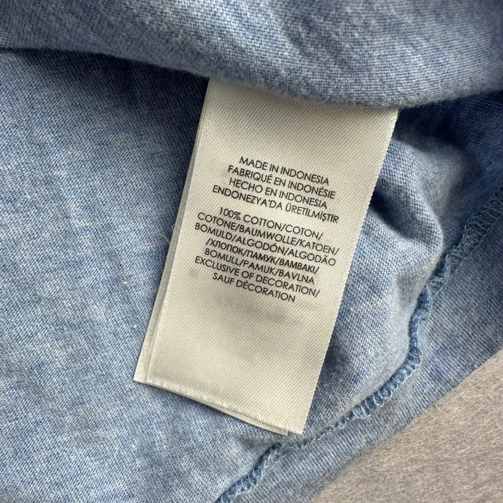 Polo Ralph Lauren Mens Classic Fit T-Shirt Blue Heather Cotton Large L Logo